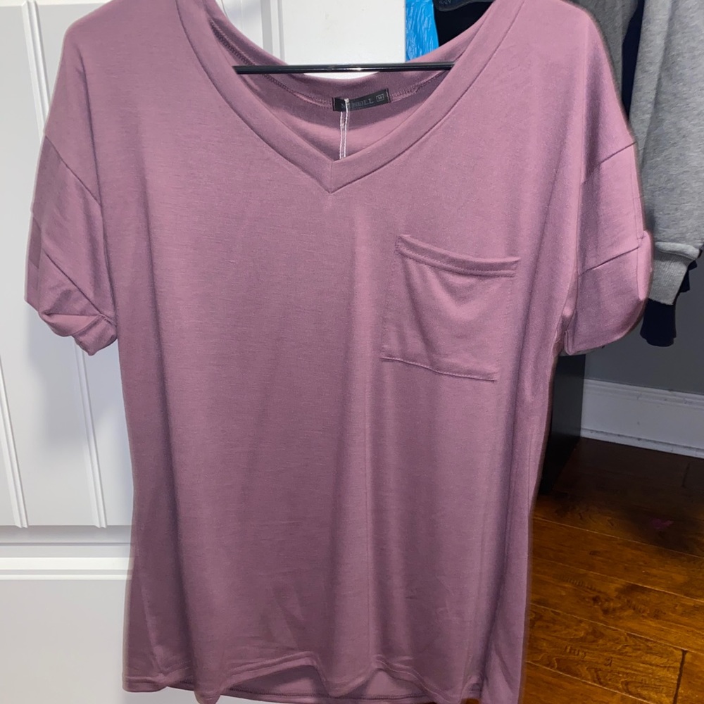 A soft purple casual top.